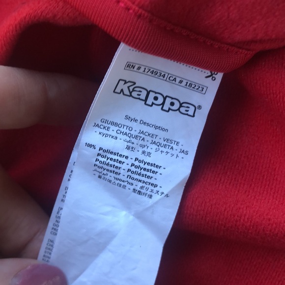 Kappa Womens 222 Banda Wanniston Slim Jacket - Dark Red/Black - Picture 10 of 11